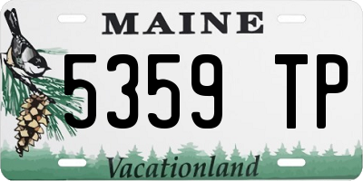 ME license plate 5359TP