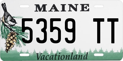 ME license plate 5359TT