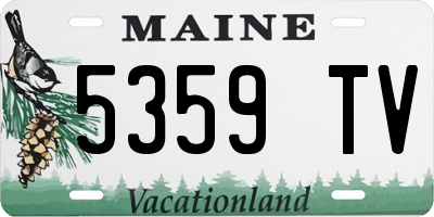 ME license plate 5359TV