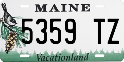ME license plate 5359TZ