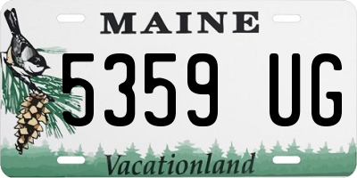 ME license plate 5359UG