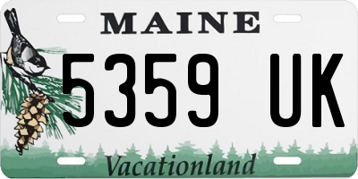 ME license plate 5359UK