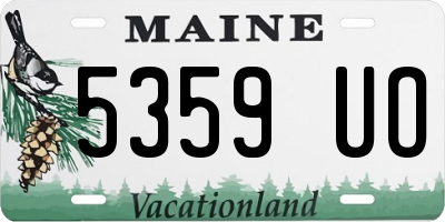 ME license plate 5359UO