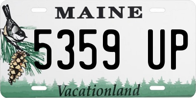 ME license plate 5359UP