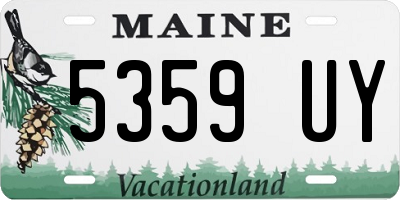 ME license plate 5359UY