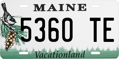 ME license plate 5360TE