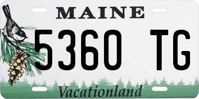 ME license plate 5360TG