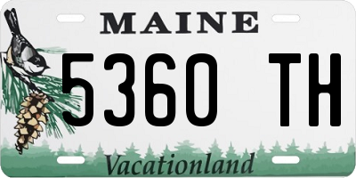 ME license plate 5360TH
