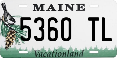 ME license plate 5360TL