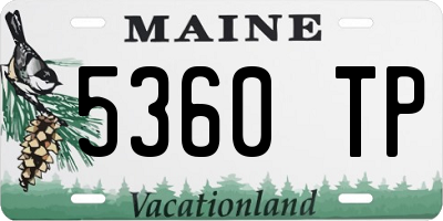 ME license plate 5360TP
