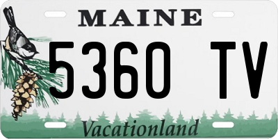 ME license plate 5360TV