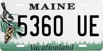 ME license plate 5360UE