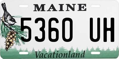 ME license plate 5360UH