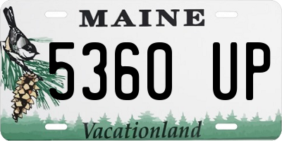 ME license plate 5360UP