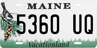 ME license plate 5360UQ