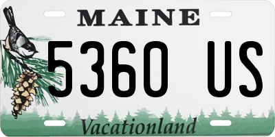 ME license plate 5360US