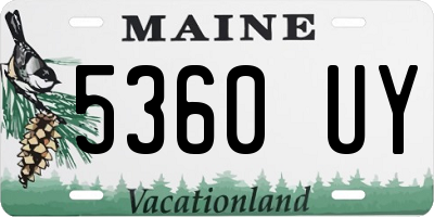 ME license plate 5360UY