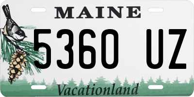 ME license plate 5360UZ