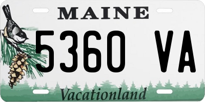 ME license plate 5360VA