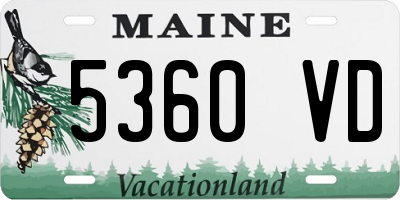 ME license plate 5360VD