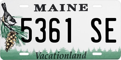 ME license plate 5361SE