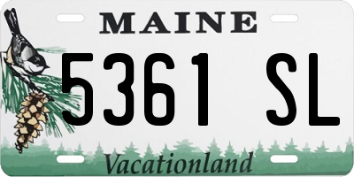 ME license plate 5361SL