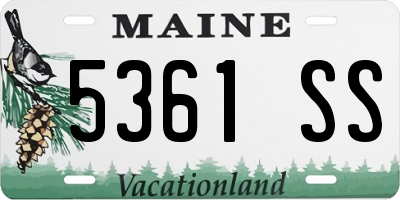 ME license plate 5361SS