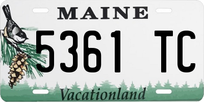 ME license plate 5361TC