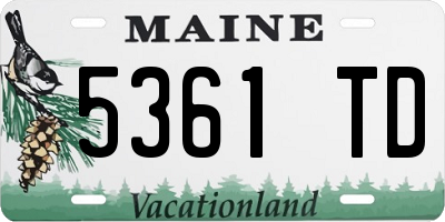 ME license plate 5361TD