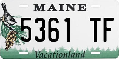 ME license plate 5361TF