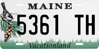 ME license plate 5361TH