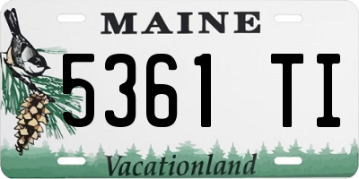 ME license plate 5361TI