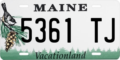 ME license plate 5361TJ