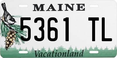 ME license plate 5361TL