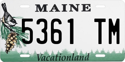 ME license plate 5361TM