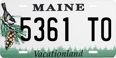 ME license plate 5361TO