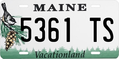 ME license plate 5361TS