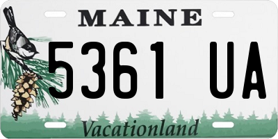 ME license plate 5361UA