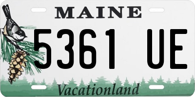 ME license plate 5361UE