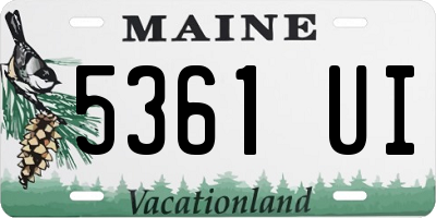 ME license plate 5361UI