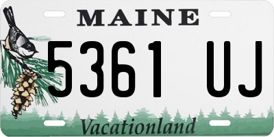 ME license plate 5361UJ