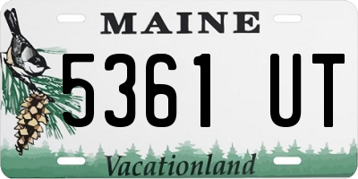ME license plate 5361UT