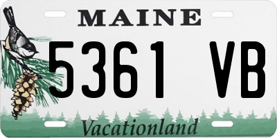 ME license plate 5361VB