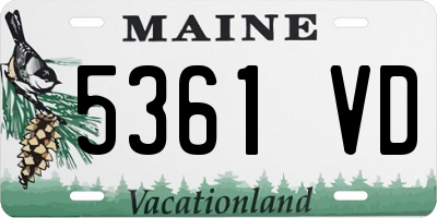 ME license plate 5361VD