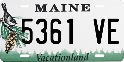 ME license plate 5361VE