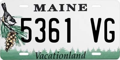 ME license plate 5361VG