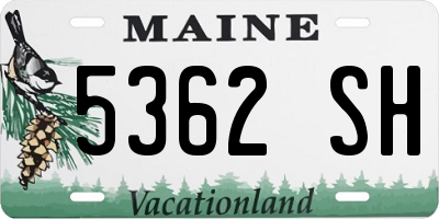 ME license plate 5362SH