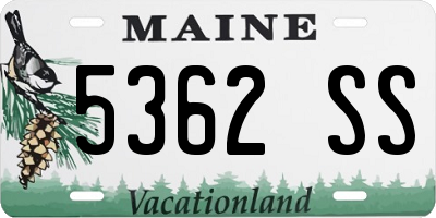 ME license plate 5362SS