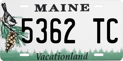 ME license plate 5362TC