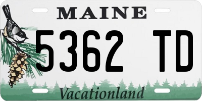 ME license plate 5362TD